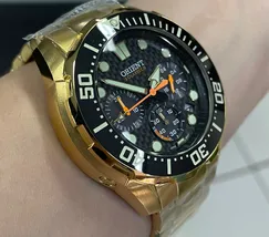 Orient Solartech Cronografo Sports Sea Dourado MGSSC057 preto - imagem 4