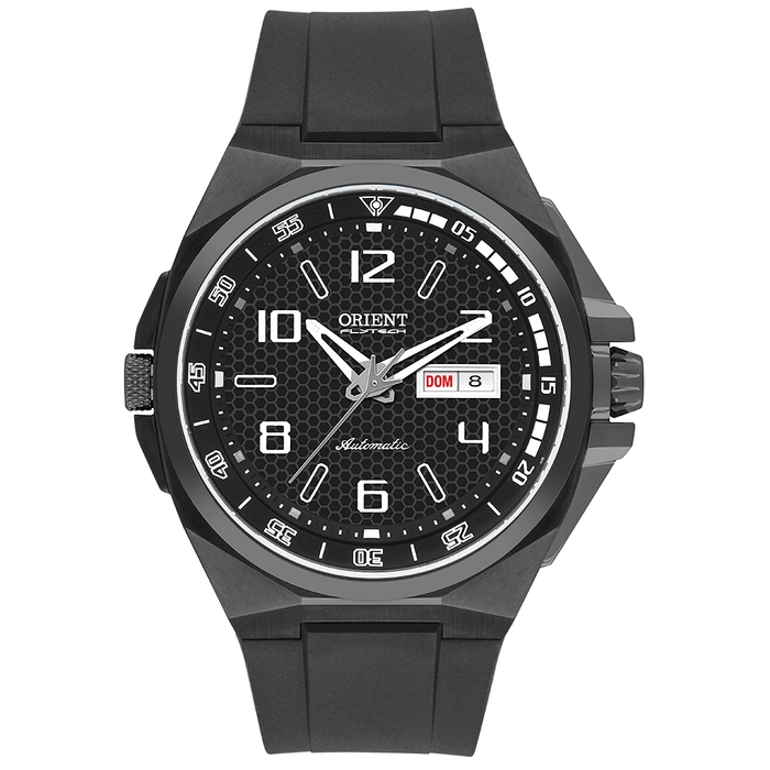 Orient Flytech Automático Titanium IPBlack Pilot F49PP033 Preto