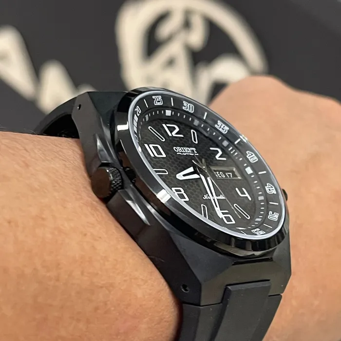 Orient Flytech Automático Titanium IPBlack Pilot F49PP033 Preto