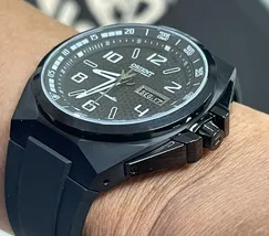 Orient Flytech Automático Titanium IPBlack Pilot F49PP033 Preto - imagem 4