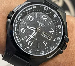 Orient Flytech Automático Titanium IPBlack Pilot F49PP033 Preto - imagem 1