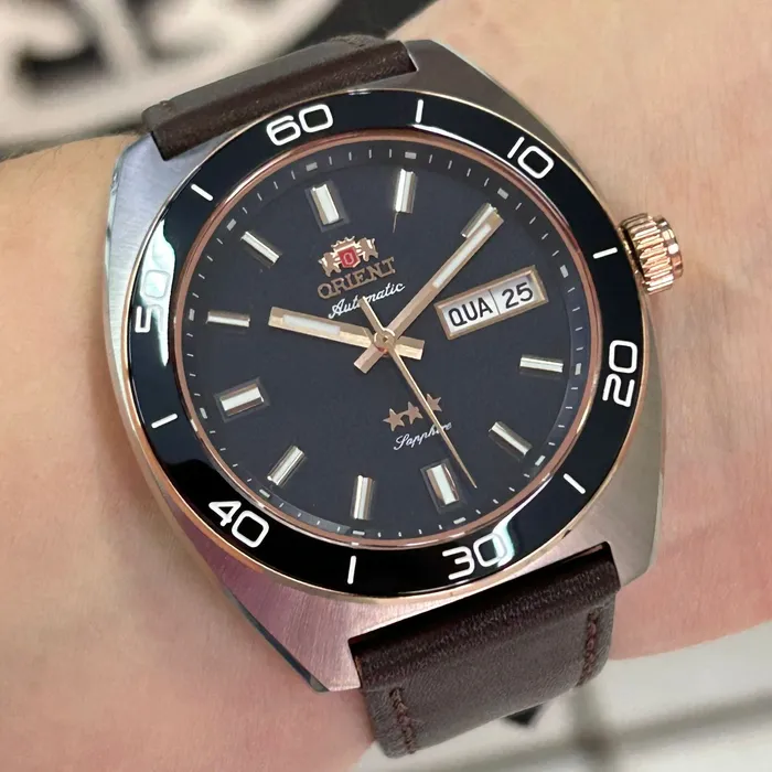 Orient 3 Estrelas Automático Elegance YN6MC019 Azul