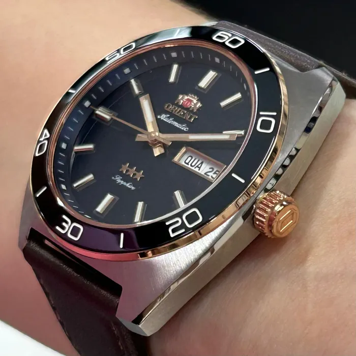 Orient 3 Estrelas Automático Elegance YN6MC019 Azul