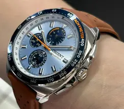Orient Solartech Cronografo perpetual Calendar Edição Especial MBSCC070 A1MX Azul celeste - imagem 4
