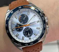 Orient Solartech Cronografo perpetual Calendar Edição Especial MBSCC070 A1MX Azul celeste - imagem 6