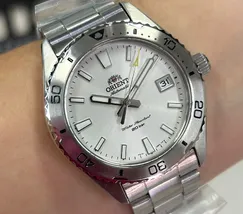 Relógio Orient Mako 40 Diver Automático RA-AC0Q03S30B Branco 40mm | Taniguchi Relógios - imagem 1