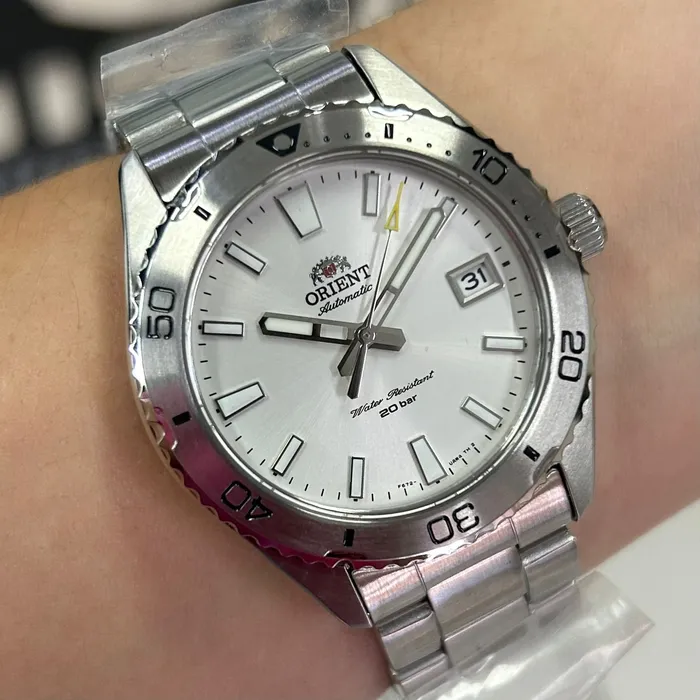 Relógio Orient Mako 40 Diver Automático RA-AC0Q03S30B Branco 40mm | Taniguchi Relógios