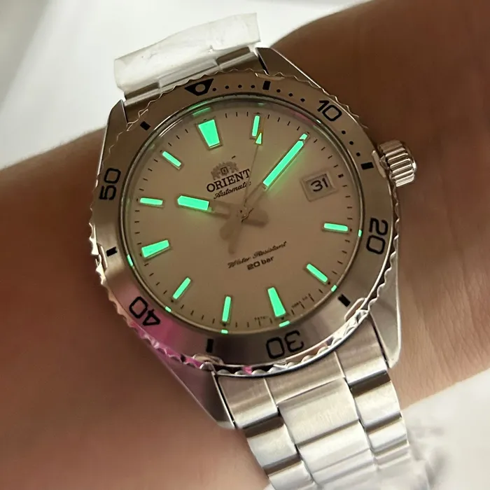Relógio Orient Mako 40 Diver Automático RA-AC0Q03S30B Branco 40mm | Taniguchi Relógios