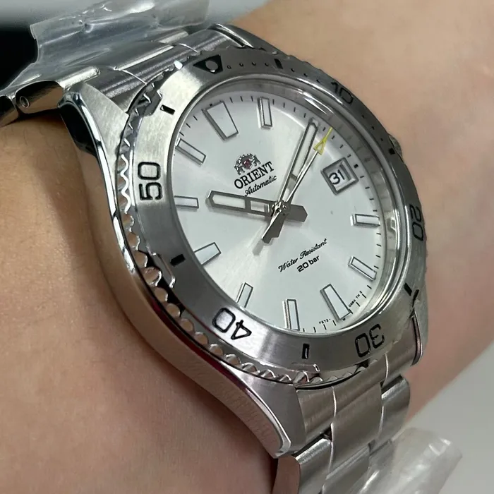 Relógio Orient Mako 40 Diver Automático RA-AC0Q03S30B Branco 40mm | Taniguchi Relógios