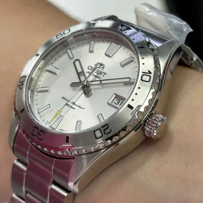 Relógio Orient Mako 40 Diver Automático RA-AC0Q03S30B Branco 40mm | Taniguchi Relógios