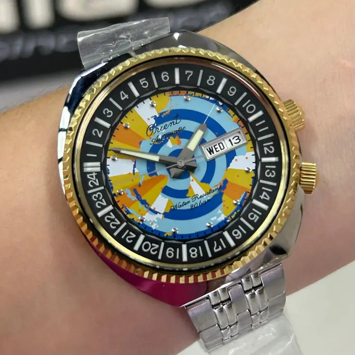Orient Automático World Map 75th Anniversary Limited Edition RAAA0E08Y39B Revival 1969
