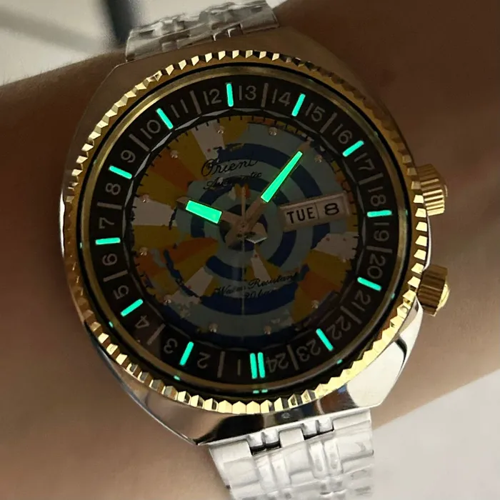 Orient Automático World Map 75th Anniversary Limited Edition RAAA0E08Y39B Revival 1969