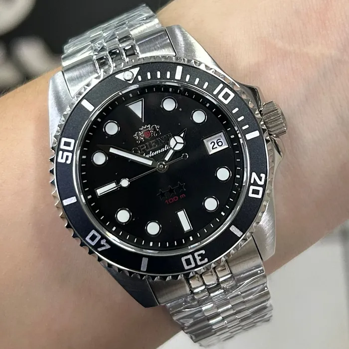 Orient 3 Estrelas Automático Sports sea Submariner 39 YN6SS023 preto