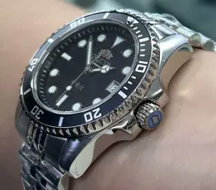 Orient 3 Estrelas Automático Sports sea Submariner 39 YN6SS023 preto - imagem 4