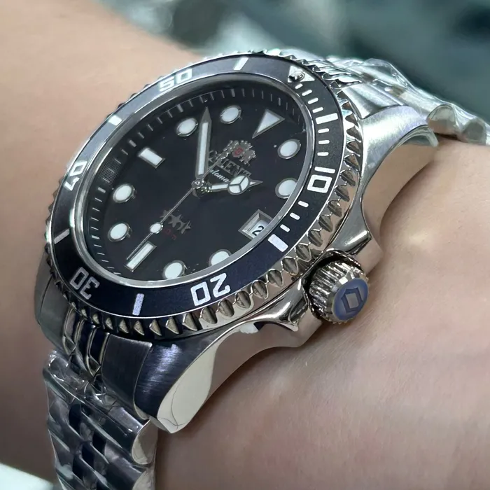 Orient 3 Estrelas Automático Sports sea Submariner 39 YN6SS023 preto