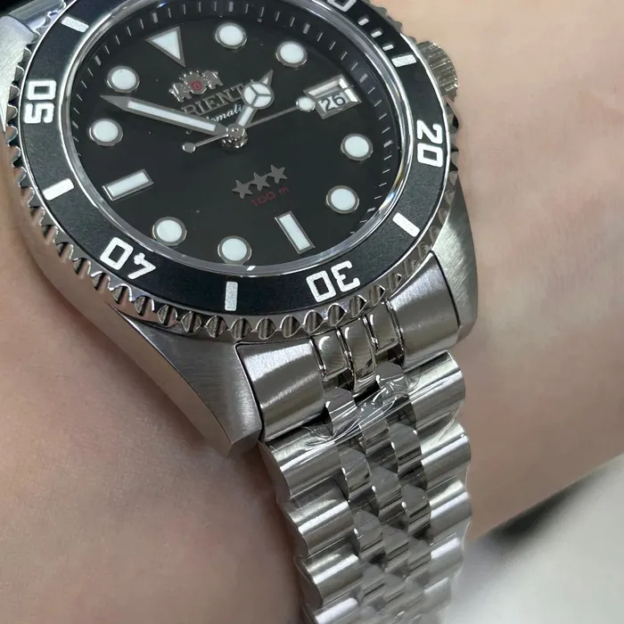 Orient 3 Estrelas Automático Sports sea Submariner 39 YN6SS023 preto