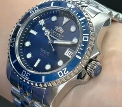 Orient 3 Estrelas Automático Sports sea Submariner 39 YN6SS023 preto - imagem 4