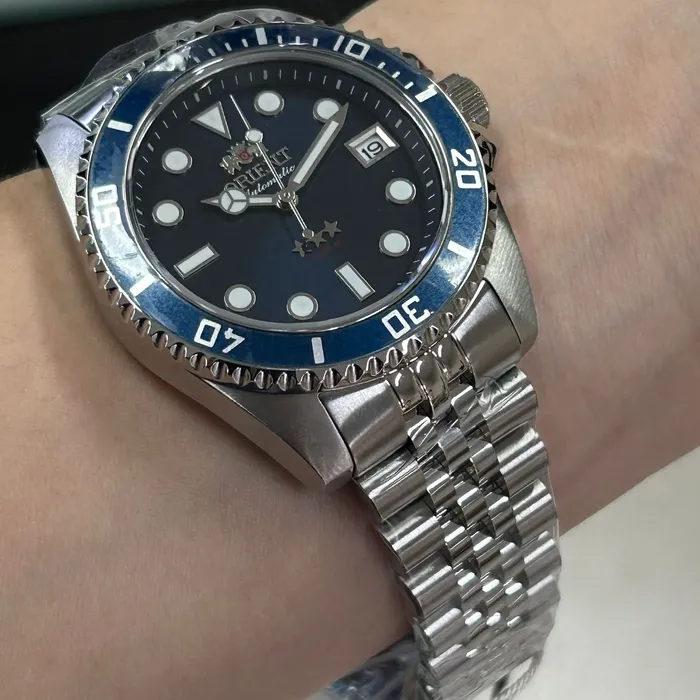 Orient 3 Estrelas Automático Sports sea Submariner 39 YN6SS023 preto