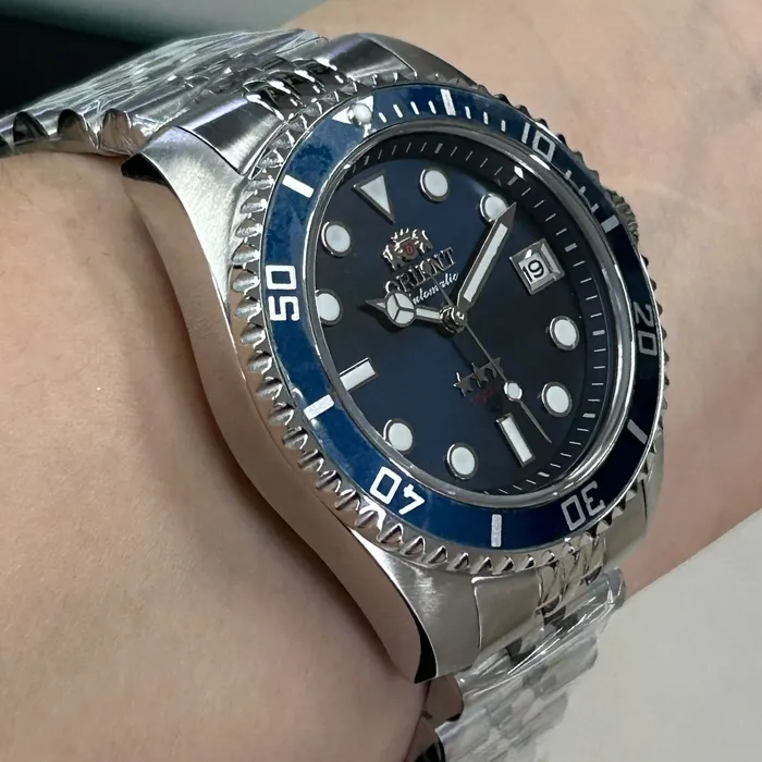 Orient 3 Estrelas Automático Sports sea Submariner 39 YN6SS023 preto