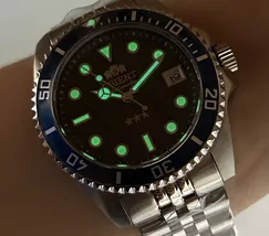 Orient 3 Estrelas Automático Sports sea Submariner 39 YN6SS023 preto - imagem 6