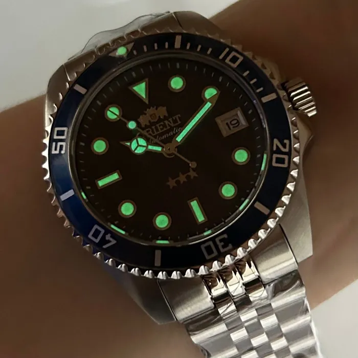 Orient 3 Estrelas Automático Sports sea Submariner 39 YN6SS023 preto