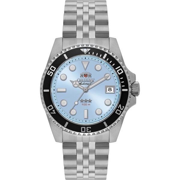 Orient 3 Estrelas Automático Sports sea Submariner 39 YN6SS023 azul celeste