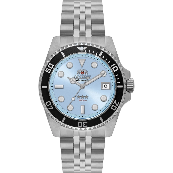 Orient 3 Estrelas Automático Sports sea Submariner 39 YN6SS023 azul celeste