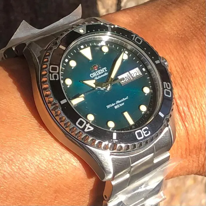 Orient Kamasu II RA-AA0811E39B Automático Safira Verde | Taniguchi Relógios