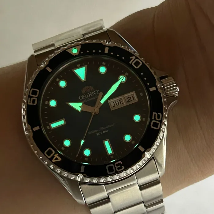 Orient Kamasu II RA-AA0811E39B Automático Safira Verde | Taniguchi Relógios
