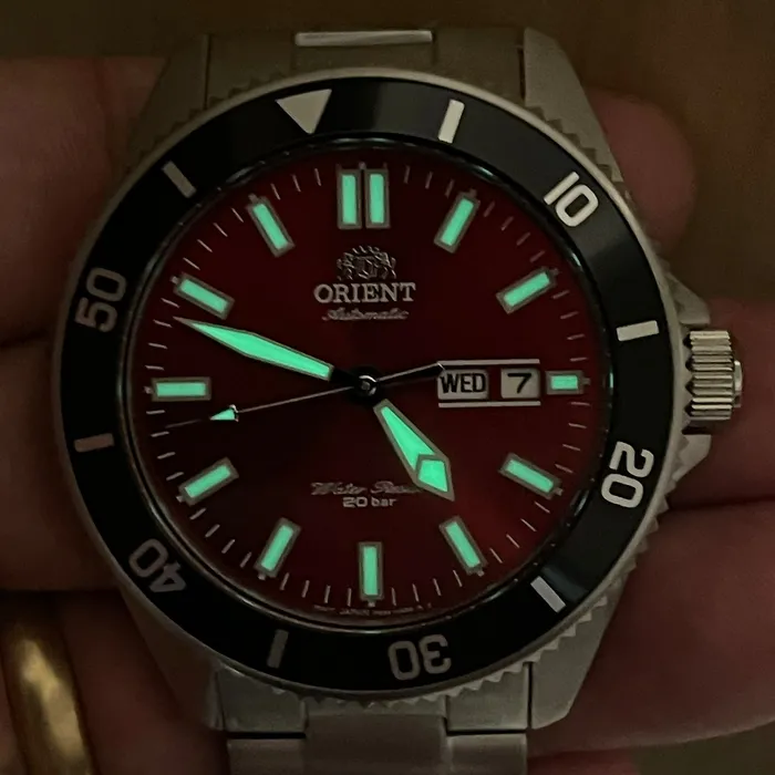 Orient Automático Diver Kanno  RAAA0915R19B Vermelho