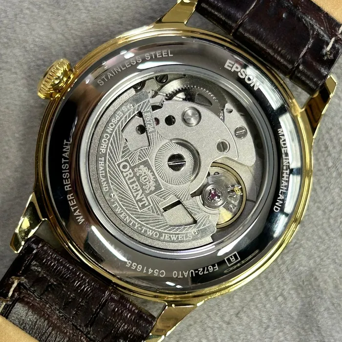 Orient Automático Bambino dourado 38mm RAAC0M01S30B 