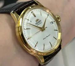 Orient Automático Bambino dourado 38mm RAAC0M01S30B  - imagem 3