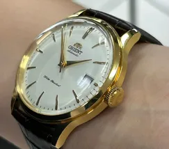 Orient Automático Bambino dourado 38mm RAAC0M01S30B  - imagem 4