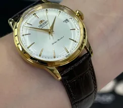 Orient Automático Bambino dourado 38mm RAAC0M01S30B  - imagem 5