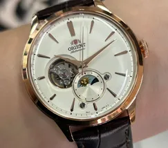 Orient Automático Bambino Sun & Moon Open Heart RAAS0102S30B - imagem 1