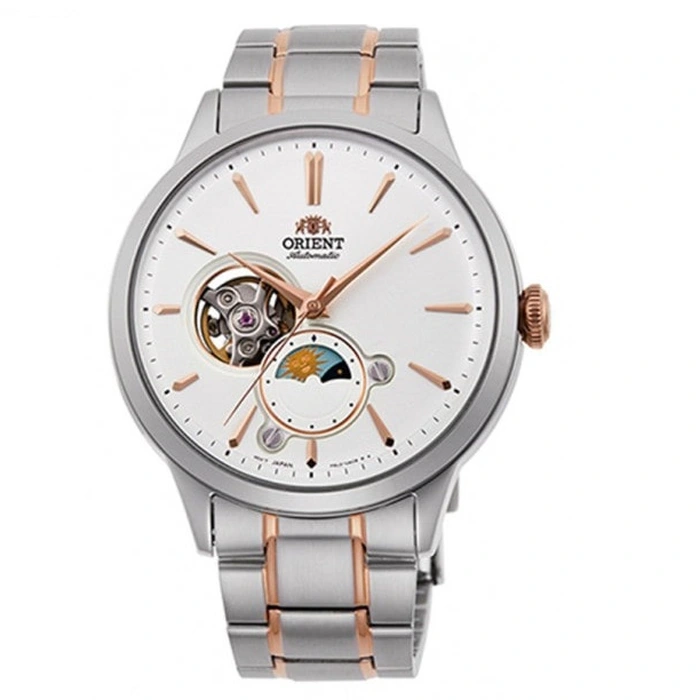 Orient Automático Bambino Sun & Moon Open Heart RAAS0101S30B