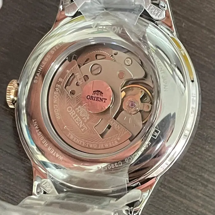 Orient Automático Bambino Sun & Moon Open Heart RAAS0101S30B