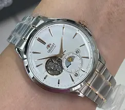 Orient Automático Bambino Sun & Moon Open Heart RAAS0101S30B - imagem 6