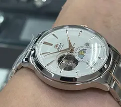 Orient Automático Bambino Sun & Moon Open Heart RAAS0101S30B - imagem 3