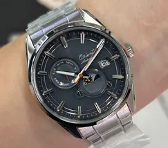 Orient Automático Edição Limitada 75 Anos Sun & Moon Stretto RAAK0311N30B Cinza - imagem 1