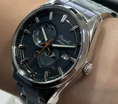 Orient Automático Edição Limitada 75 Anos Sun & Moon Stretto RAAK0311N30B Cinza - imagem 4