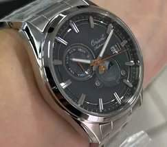 Orient Automático Edição Limitada 75 Anos Sun & Moon Stretto RAAK0311N30B Cinza - imagem 3