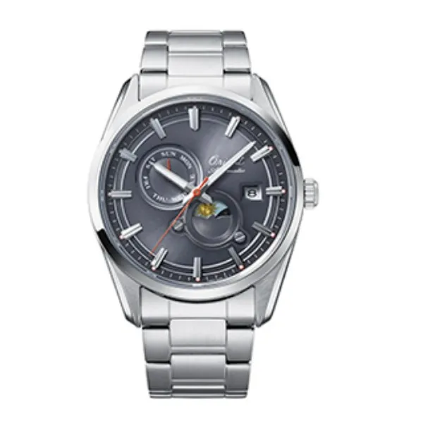 Orient Automático Edição Limitada 75 Anos Sun & Moon Stretto RAAK0311N30B Cinza