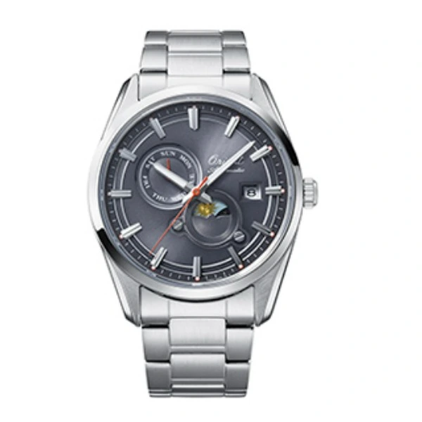 Orient Automático Edição Limitada 75 Anos Sun & Moon Stretto RAAK0311N30B Cinza