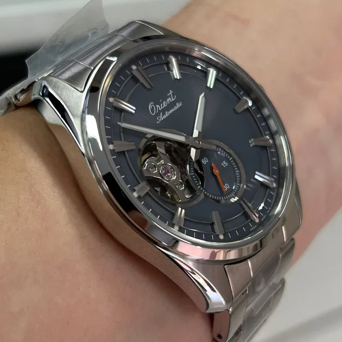 Orient Automático Edição Limitada 75 Anos Open Heart Stretto RAAR0012N30B Cinza