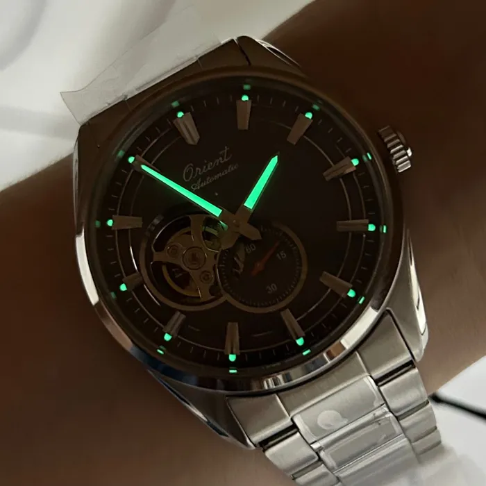 Orient Automático Edição Limitada 75 Anos Open Heart Stretto RAAR0012N30B Cinza