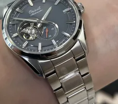 Orient Automático Edição Limitada 75 Anos Open Heart Stretto RAAR0012N30B Cinza - imagem 5