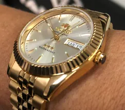 Orient 3 EStrelas Automático Classico 469EC7F Dourado - imagem 4