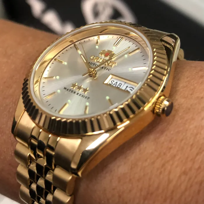 Orient 3 EStrelas Automático Classico 469EC7F Dourado