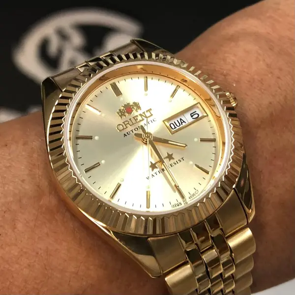 Orient 3 EStrelas Automático Classico 469EC7F Dourado